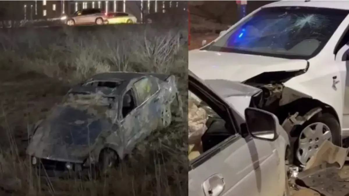 Қарағандыда үш көлік соқтығысып, бес адам жарақат алды