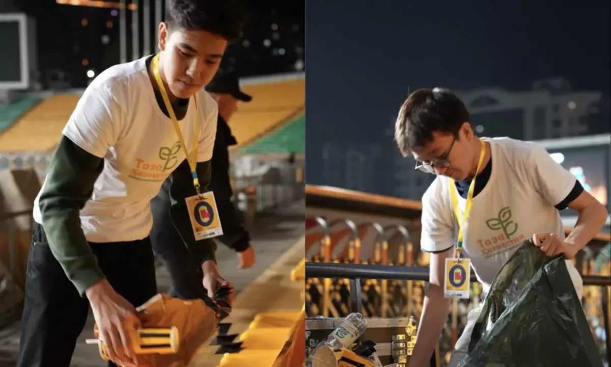 Алматыда «Қайрат» – «Астана» матчынан кейін жанкүйерлер еріктілермен бірге стадионды тазалады