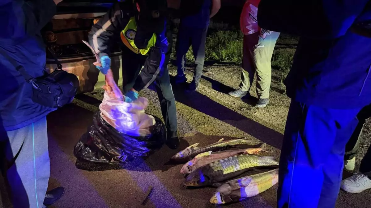 В Актау задержали мужчину с 40 кг красной рыбы