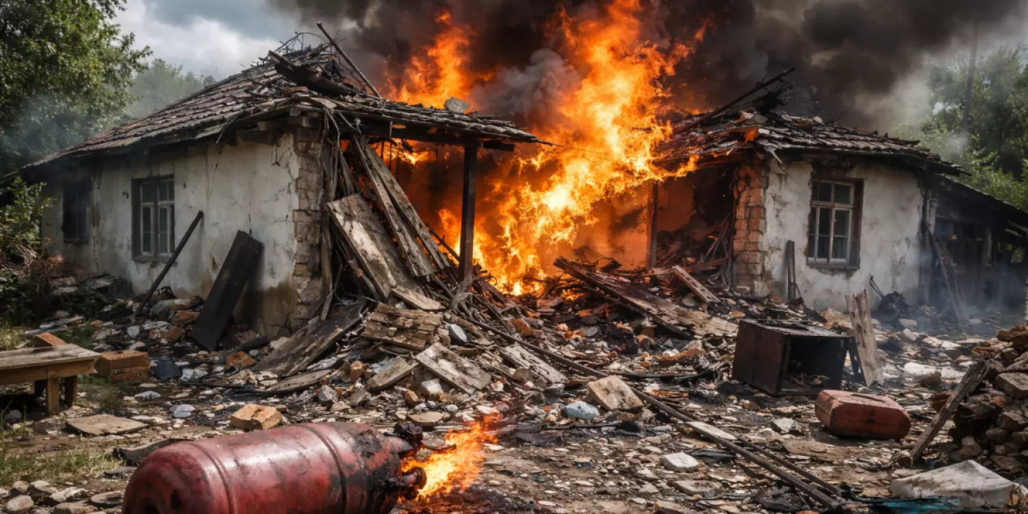 Павлодар облысында газ баллоны жарылып, бірнеше адам ауруханаға түсті