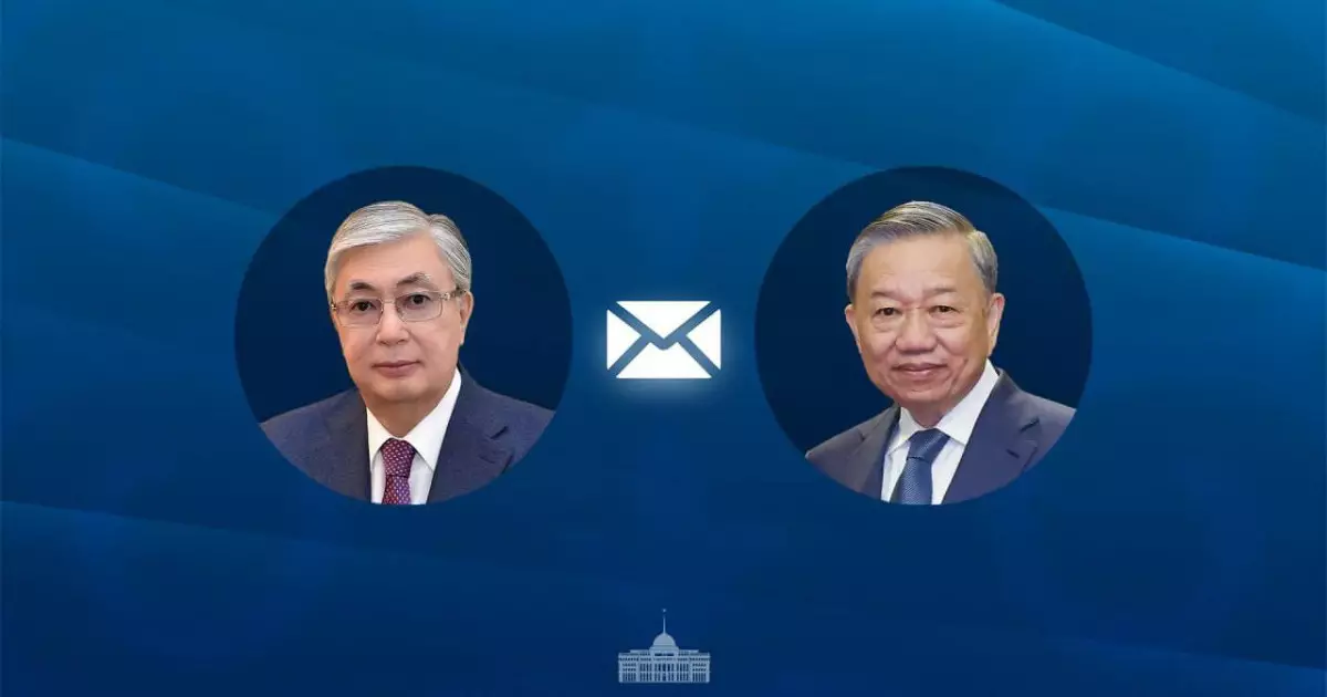  Мемлекет басшысы Вьетнам президентіне құттықтау жеделхатын жолдады 