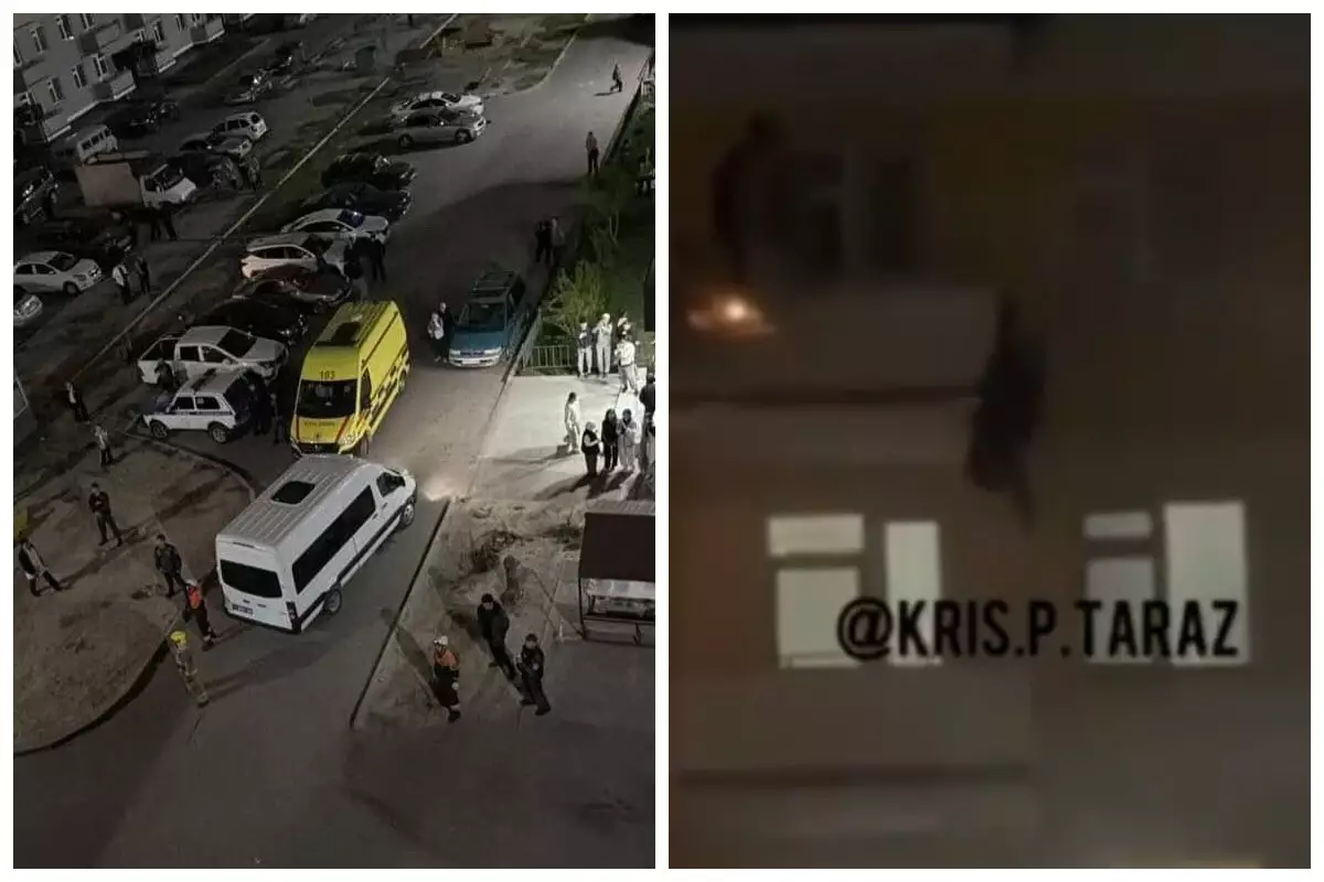 Таразда ер адам көршілері мен құтқарушылардың көз алдында 5-қабаттан секіріп кетті