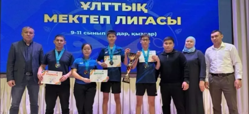 Школьники из области Абай стали призерами республиканского турнира по настольному теннису