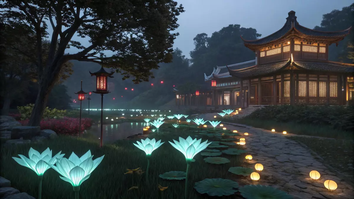 Живой свет: Как Китай превращает растения в уличные фонари