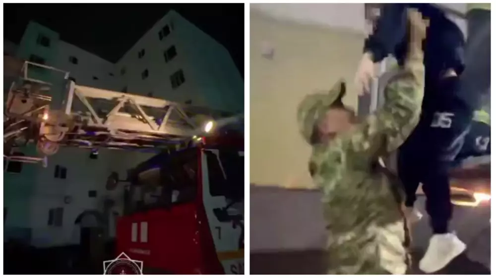 В Сатпаеве спасли пять человек во время пожара: среди них четверо детей