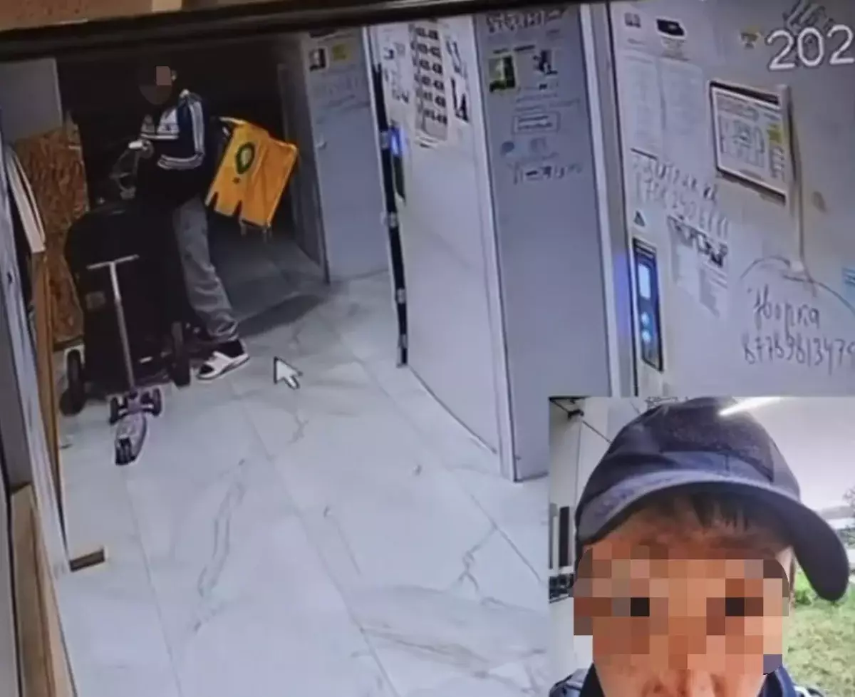 В Алматы курьер справил нужду в детскую коляску