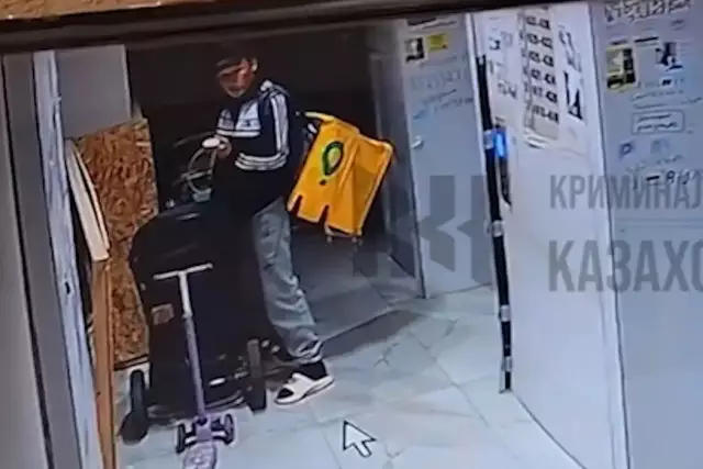 Алматыда курьер подъезде тұрған балалар арбасына дәрет сындырған