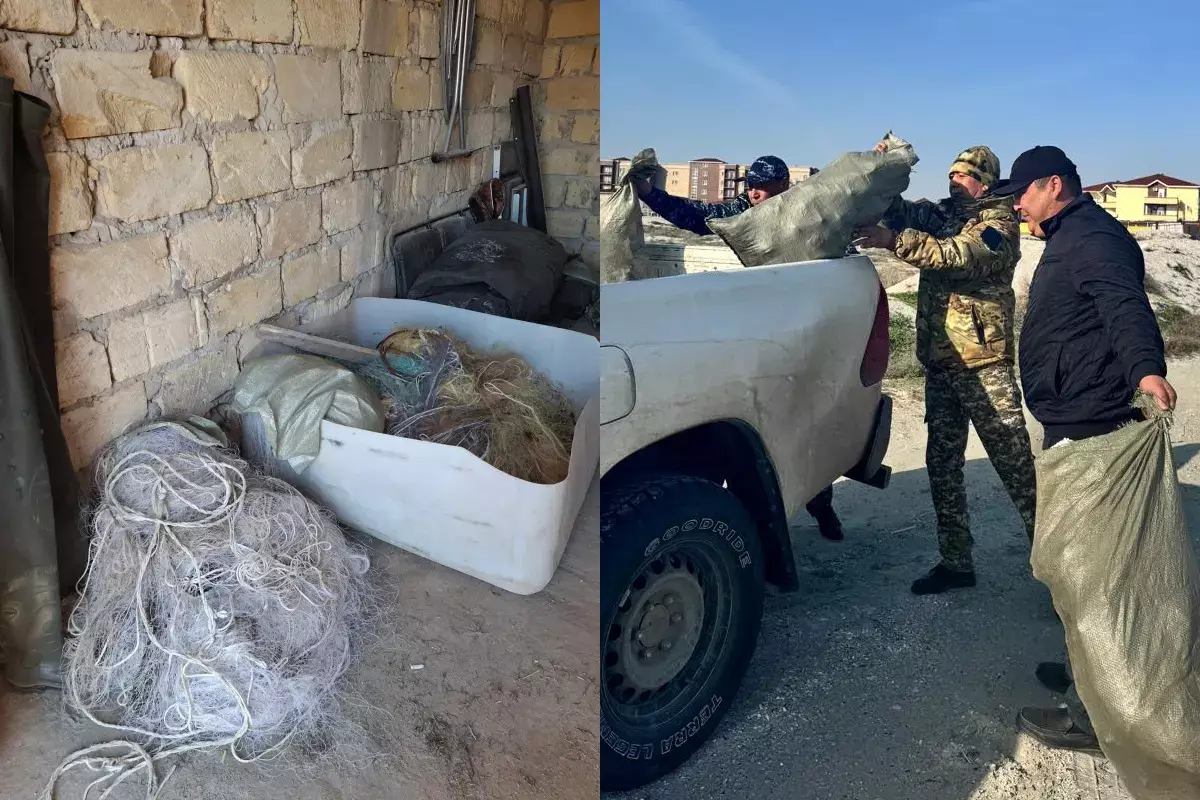 Более 400 метров рыболовных сетей извлекли из Каспия в Мангистау - новости на Lada.kz 09.04.2026