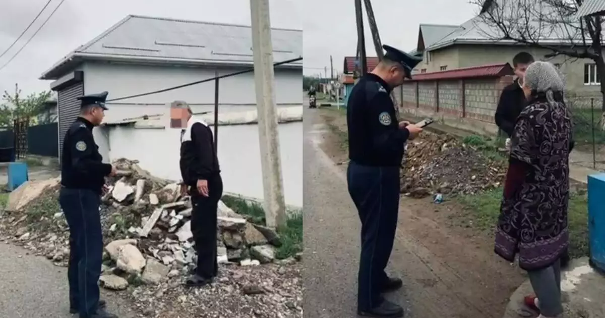  Түркістан облысында 2 тонна құрылыс қалдығын көшеге төккен тұрғын жауапқа тартылды 