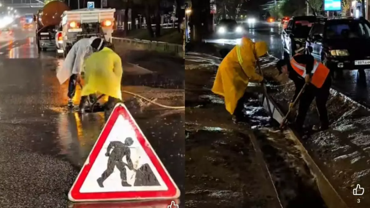 Ливень в Алматы: что происходило ночью в городе