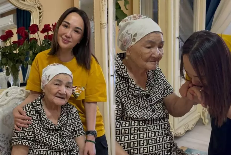 «Қолында келіні бар»: Ләйлә Сұлтанқызы марқұм Батырхан Шүкеновтің анасына арнайы барды