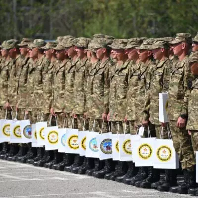 Солдаты завершили службу в Шымкенте