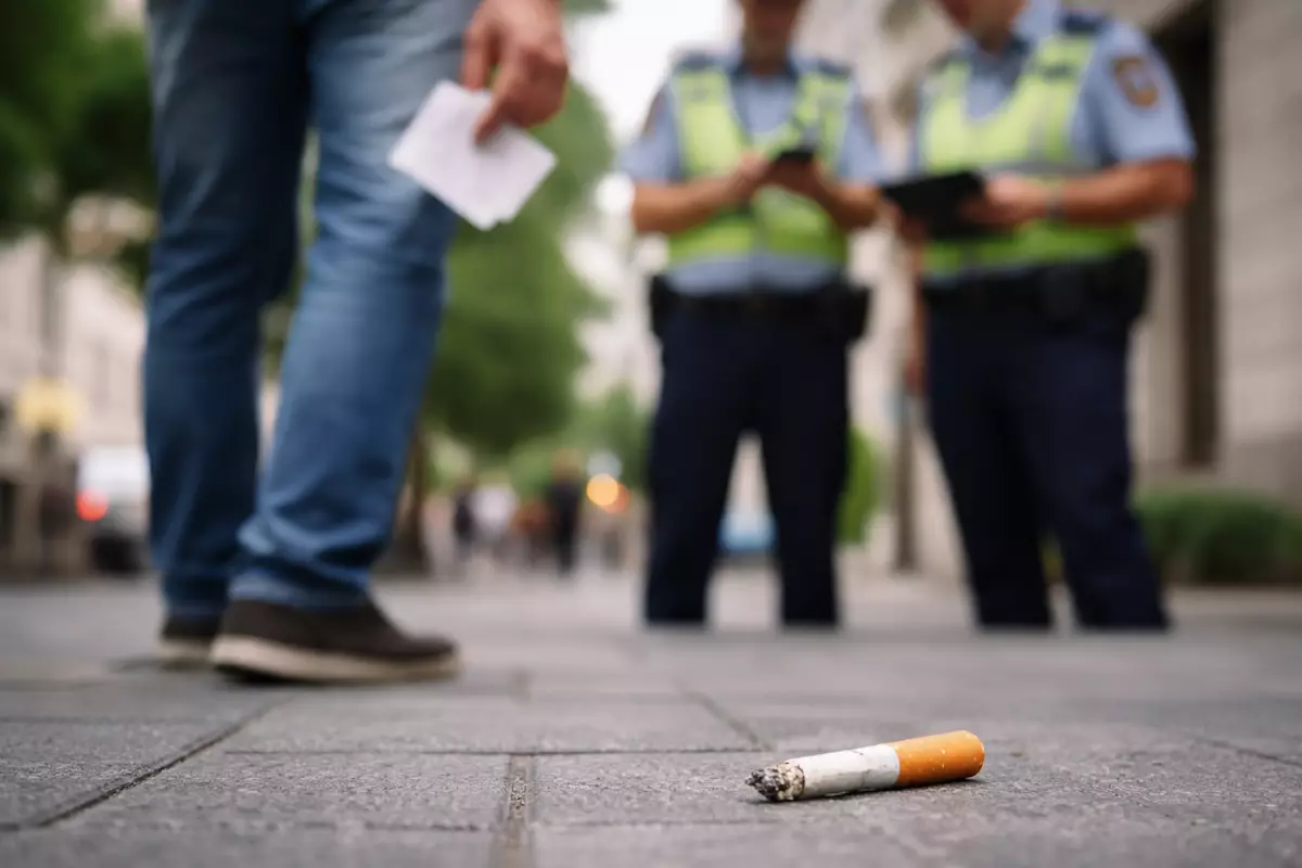В Атырау мужчину оштрафовали за брошенный окурок