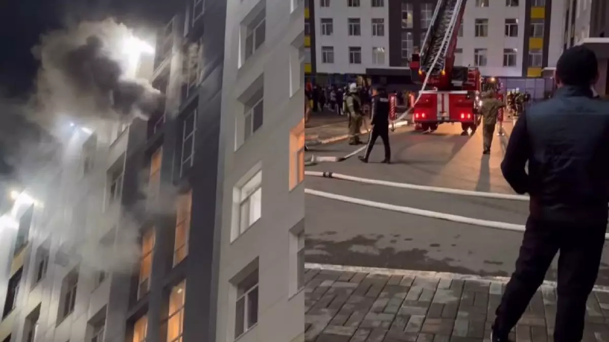 “Оқиғаның мән-жайы анықталуда”: Астанада тағы бір тұрғын үй кешенінде өрт шықты