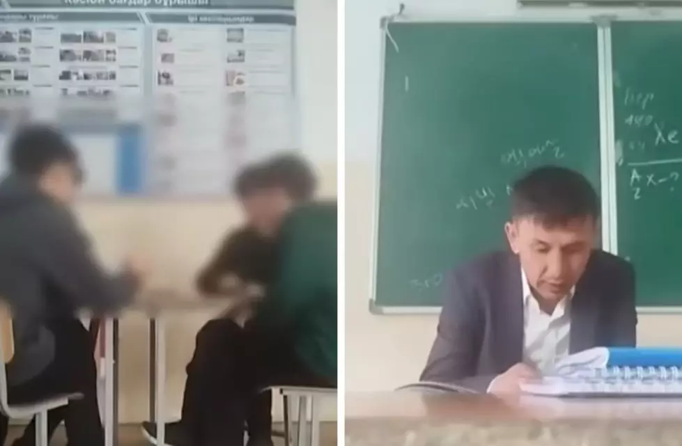 Түркістанда оқушылар сабақ үстінде карта ойнаған