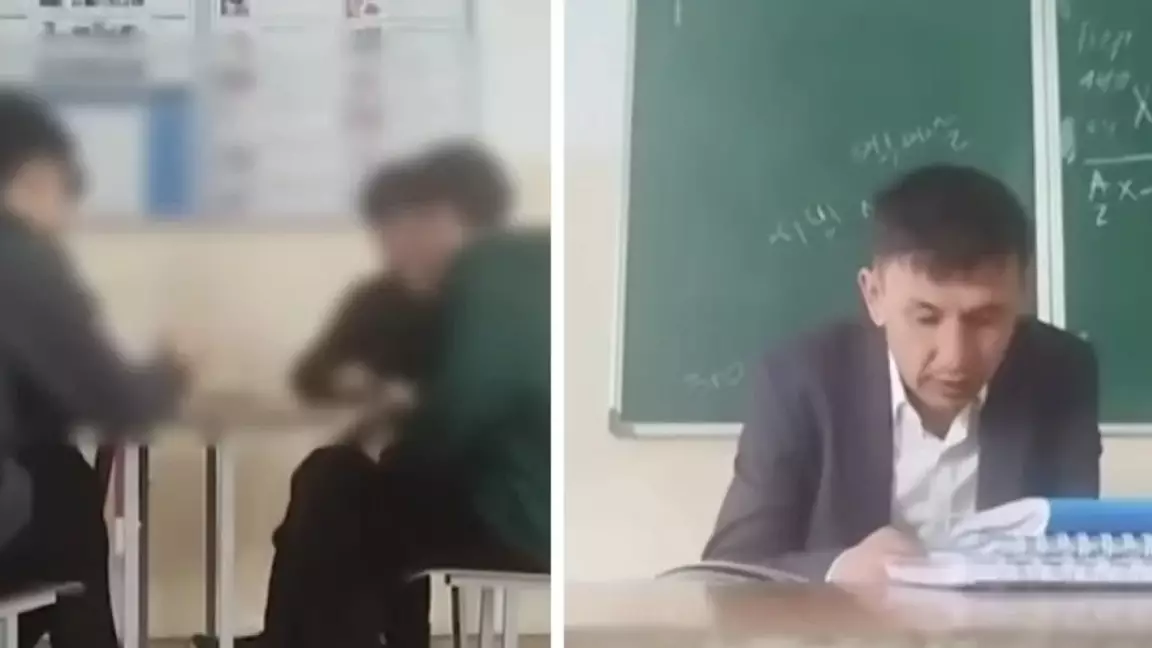 Түркістан облысында оқушылар сабақ үстінде карта ойнаған