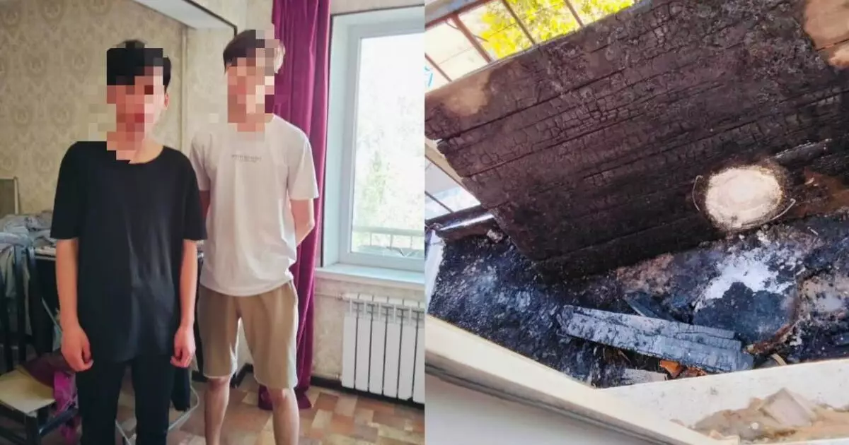  Қызылорда облысында полицей өрттен 2 баланы аман алып қалды 