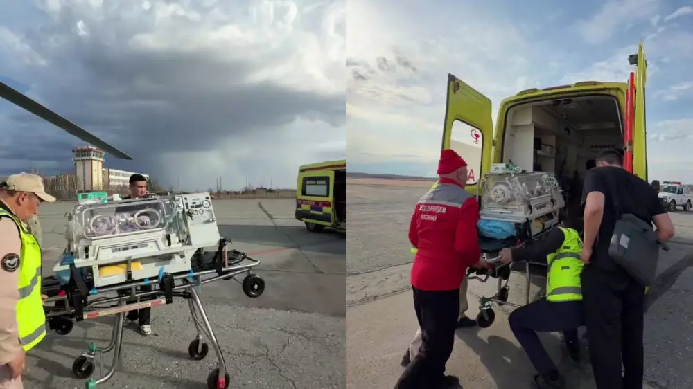 Санавиация доставила двух новорождённых в тяжёлом состоянии из Аркалыка в Костанай