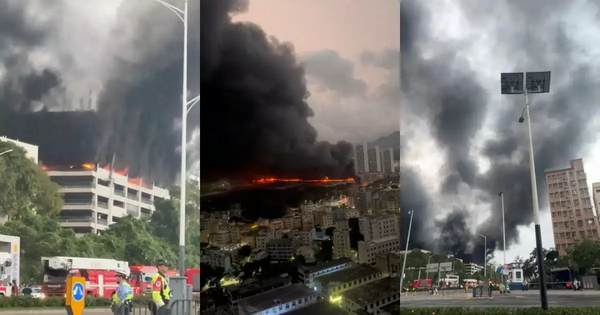  Қытайдың танымал зауытындағы автокөліктер өртеніп кетті 