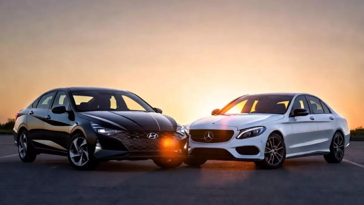 Битва поколений: свежая Hyundai  Elantra против старого Mercedes C180