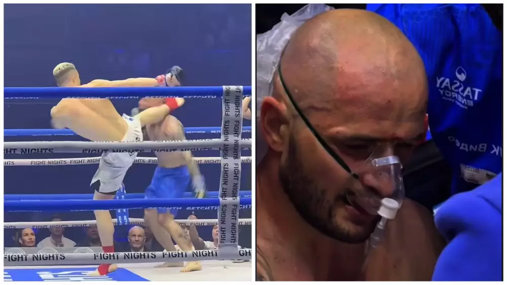 Бой рэпера и экс-футболиста завершился глухим нокаутом: видео