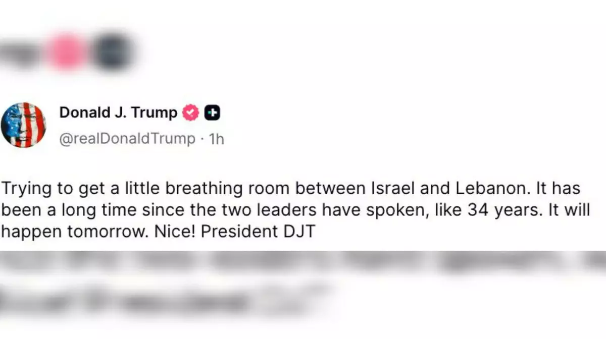 Трамп анонсировал первые за 34 года прямые переговоры лидеров Израиля и Ливана