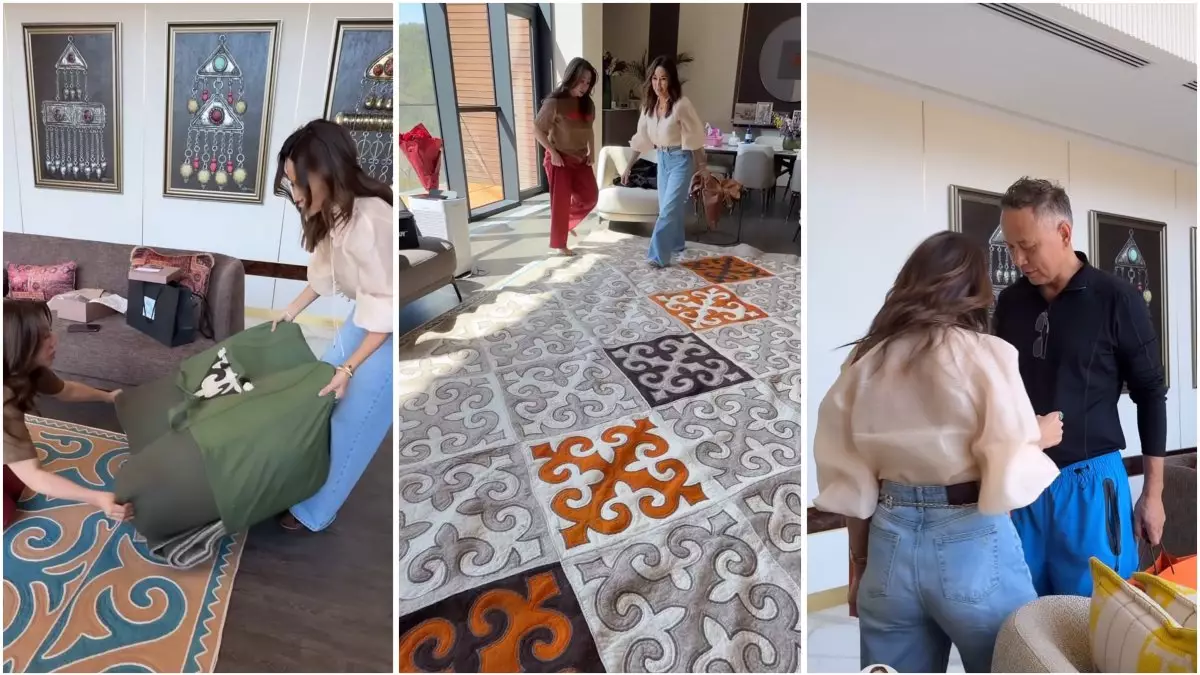 "Арнайы саған жасадым": Динара Сәтжан Баян мен Тұрсеннің үйіне ерекше сыйлық әкелді (ВИДЕО)