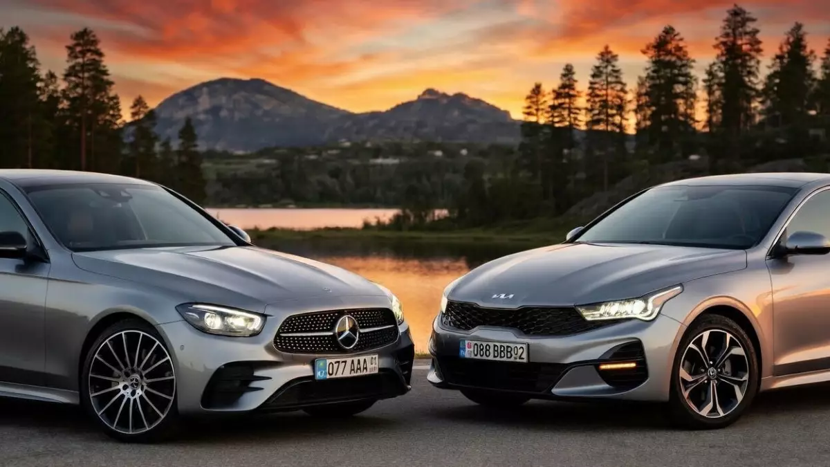 Баттл машин: Mercedes-Benz E 350 против Kia K8