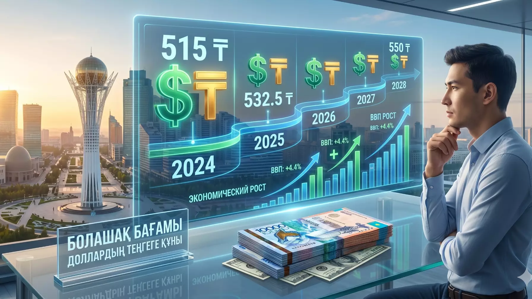 Доллар бағамы қалай құбылады? Ұлттық банктің жаңа болжамы жарияланды
