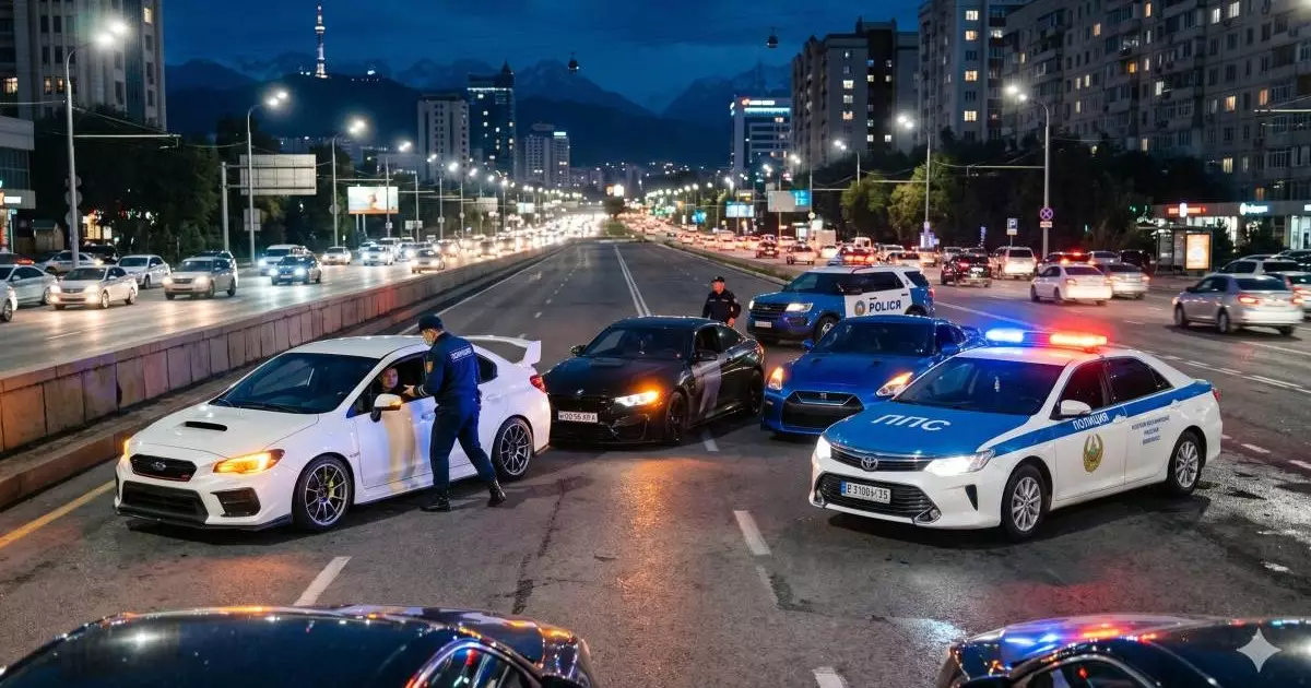  Ночной форсаж на Аль-Фараби: Полиция Алматы пресекла уличные гонки 