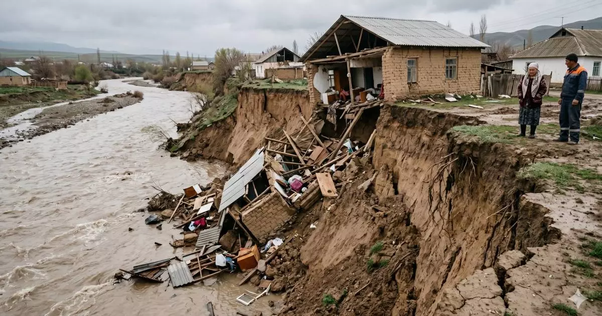  Жизнь на краю обрыва: почему десятки домов в Туркестанской области могут уйти под воду 