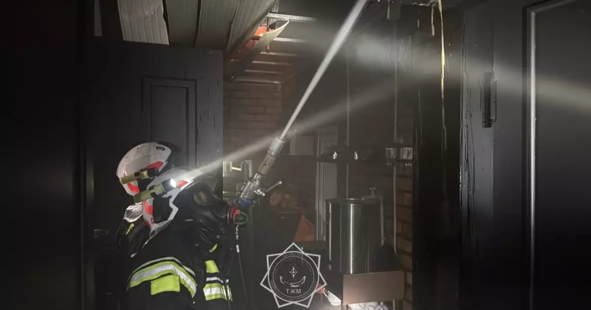   Шымкентте дәмхана өртенді   