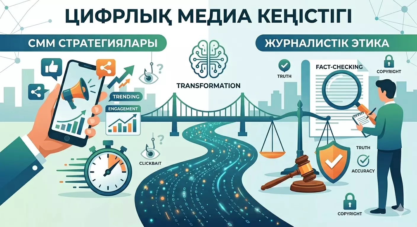Цифрлық медиа кеңістігіндегі СММ стратегиялары және журналистік этиканың трансформациясы