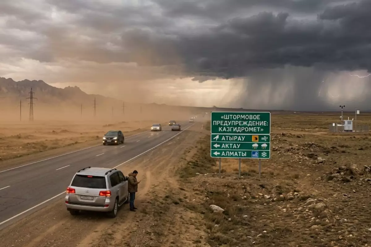 Грозы, пыльные бури и заморозки: штормовое предупреждение объявлено почти по всему Казахстану