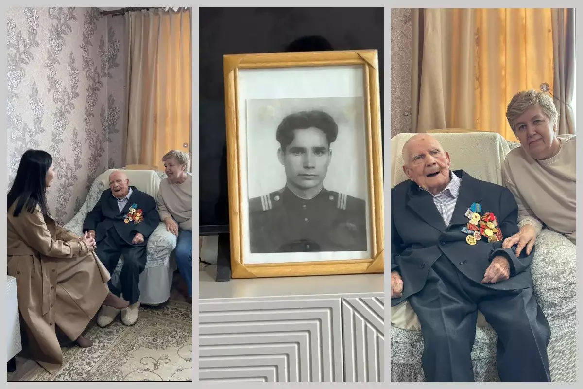 Алматылықтар жүзге келген ардагерді құттықтады