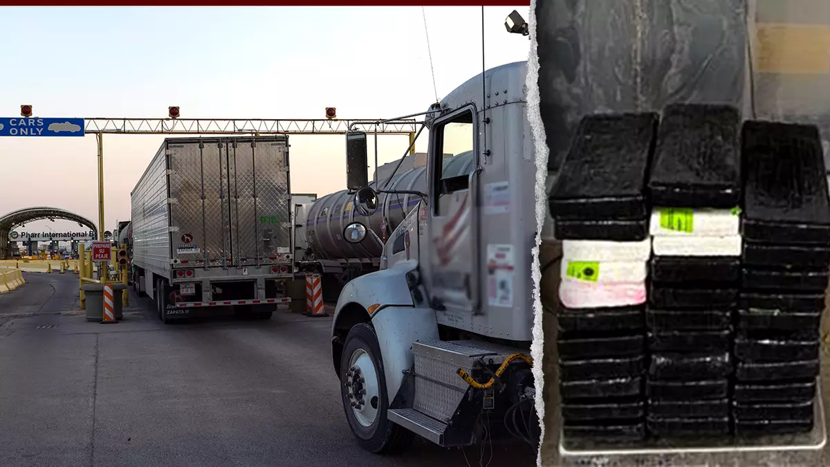 Кокаин стоимостью более 1,1 миллиона долларов изъят из "пустого" грузовика на границе Техаса.