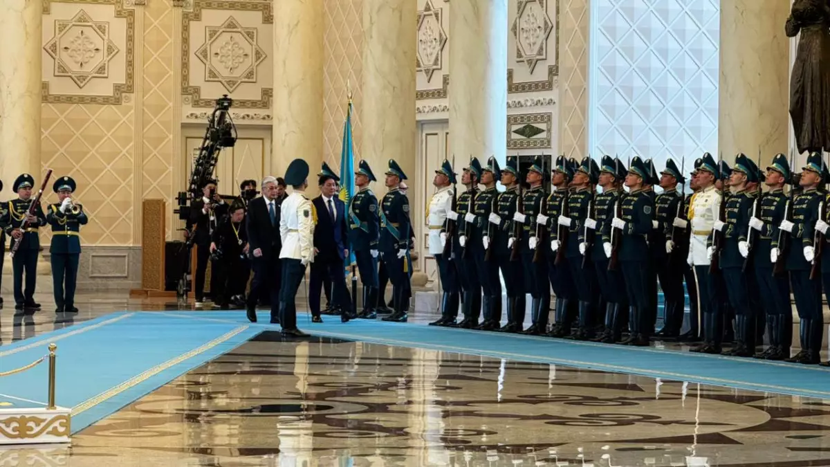 В Акорде прошла церемония встречи Президента Монголии