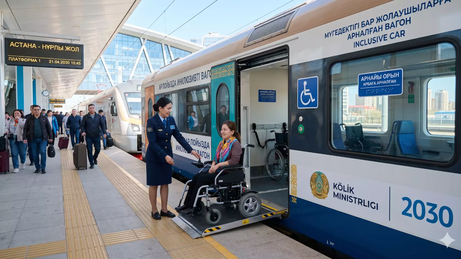 2030 жылға қарай әр пойызда инклюзивті вагон болады – Көлік министрлігі