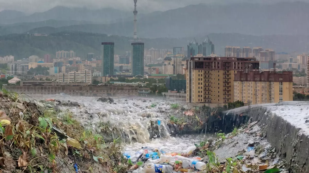Арыққа құлаған адам өлімі: Нөсерлеткен жаңбыр Алматының әлсіз тұсын қалай әшкереледі?