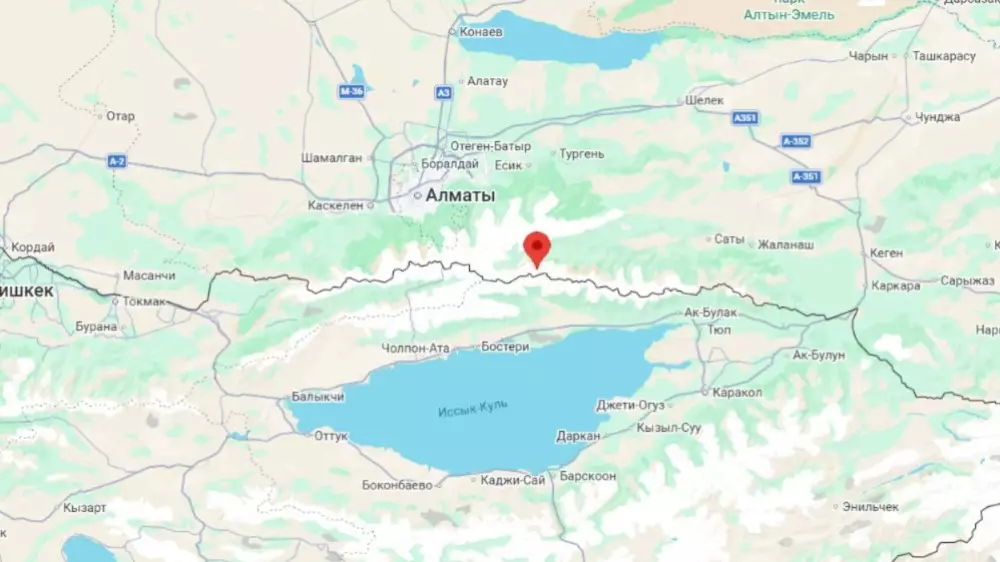 Землетрясение произошло в 57 километрах от Алматы