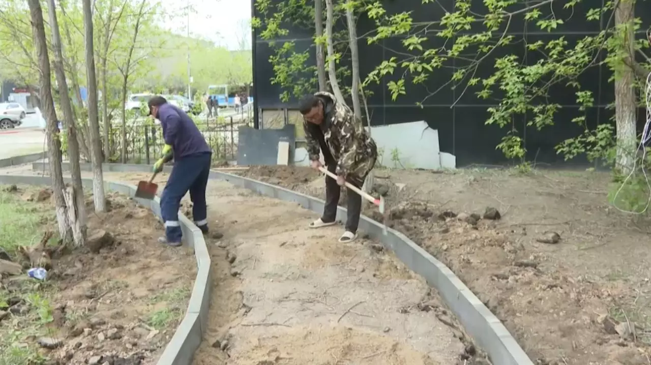 Ақтөбеде саябақтар абаттандырылып жатыр