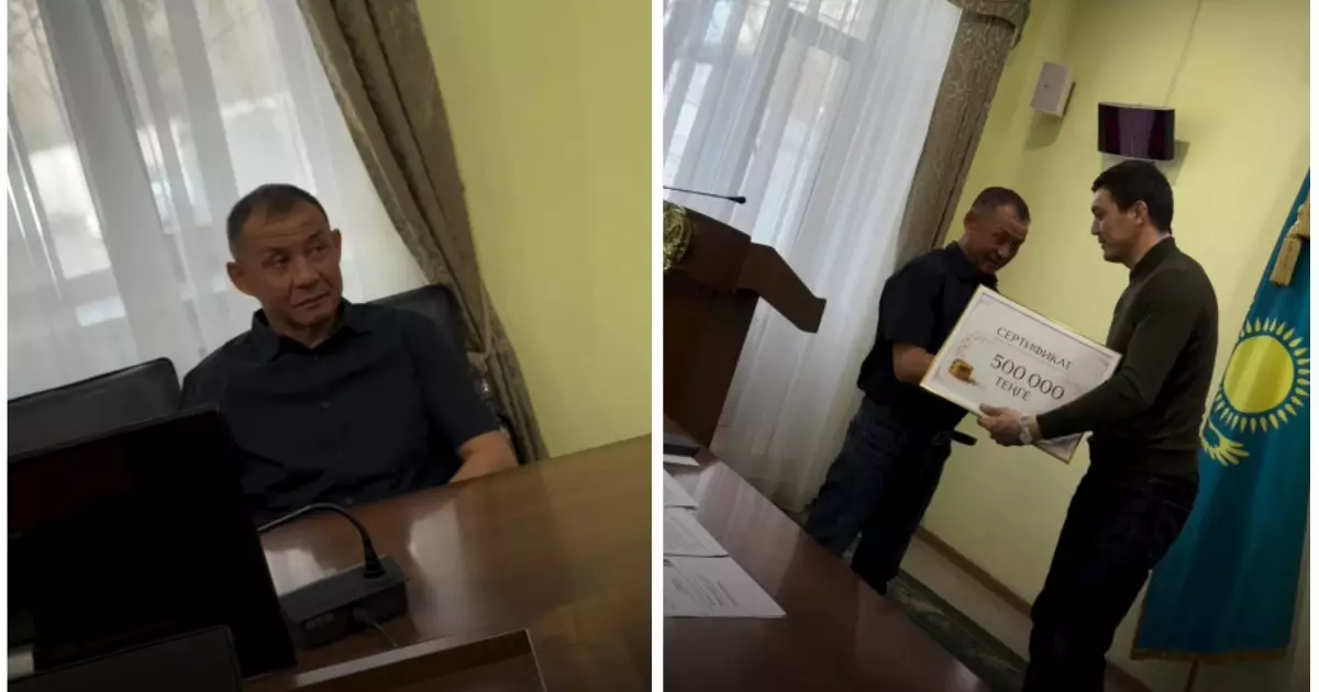  Екібастұз әкімі 2 жасар баланы құтқарып қалған тұрғынға сыйақы табыстады 