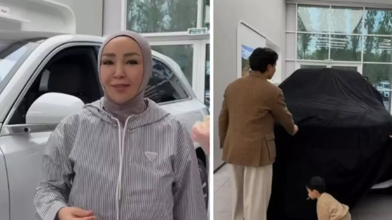 «Сіздей ене болу бұйырсын»: Айнұр Тұрсынбаева келініне су жаңа көлік мінгізді