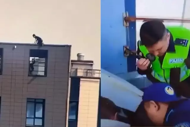 Астанада көпқабатты үйдің төбесіне шығып, “секіремін” деп елдің мазасын алған жас жігіт қамауға алынды