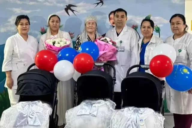 Түркістанда 41 жастағы әйел үшемді дүниеге әкелді