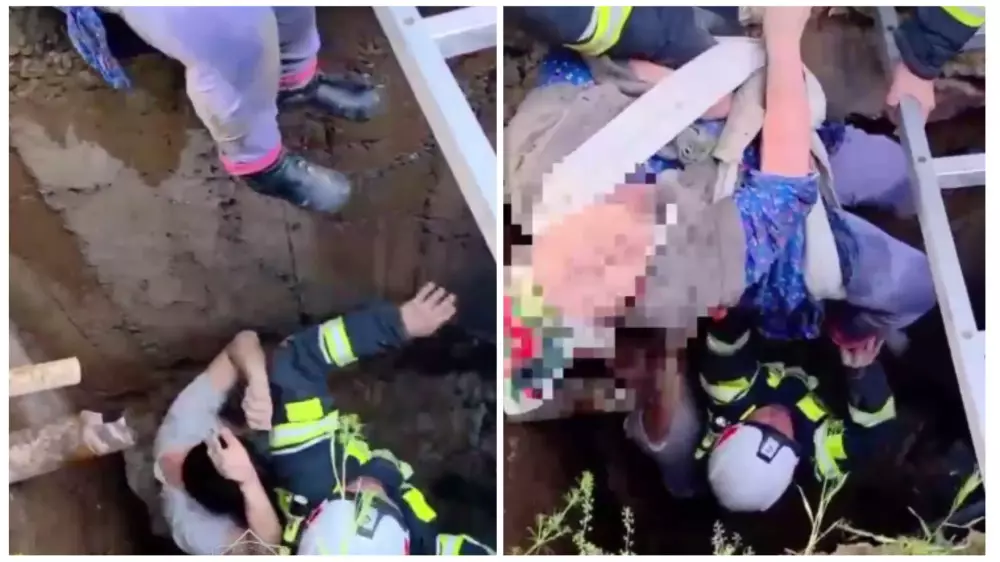 В Шымкенте женщина упала в септик: на помощь пришли спасатели