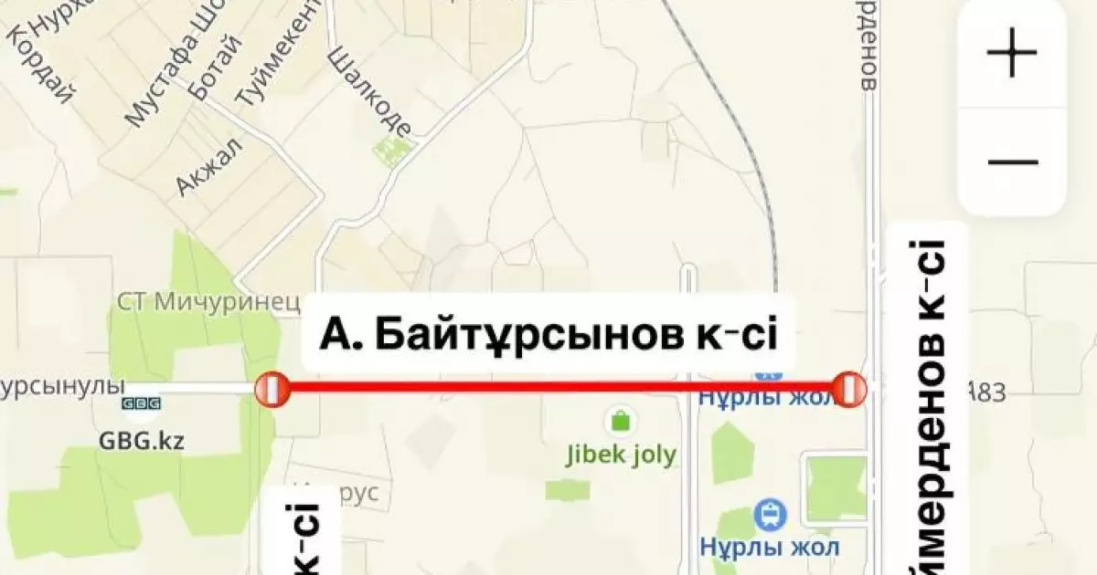   Астанада А.Байтұрсынұлы көшесінің бір бөлігі уақытша жабылады   