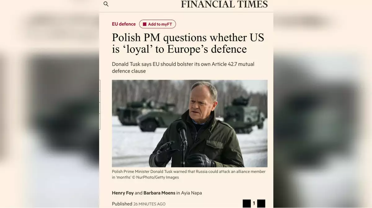 Туск: Россия может атаковать страну НАТО уже через несколько месяцев