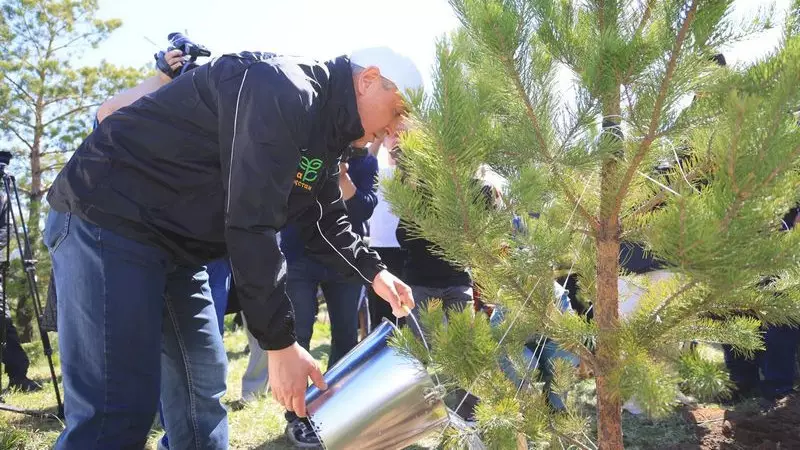 В этнопарке Караганды высадили 1500 деревьев  