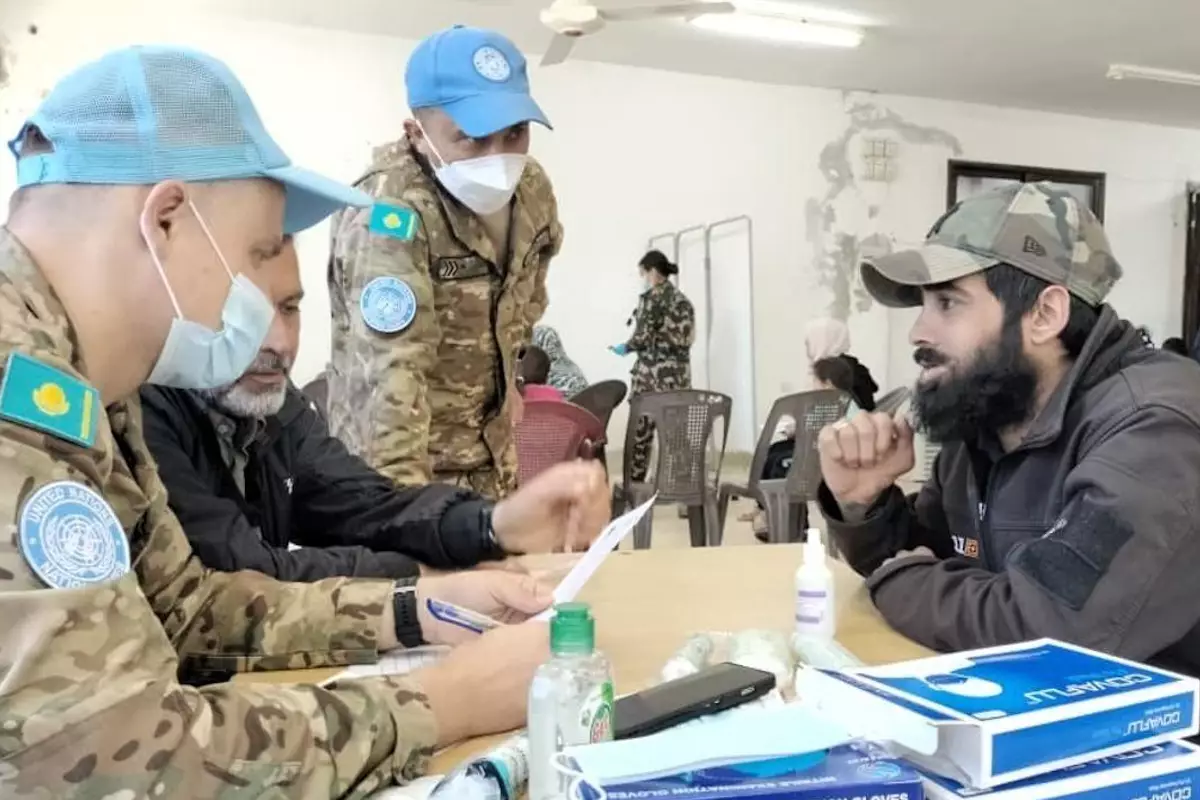 Казахстанские миротворцы оказали помощь жителям Сирии близ Голанских высот